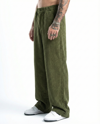 Army Wide-Leg Pinstripe Pants