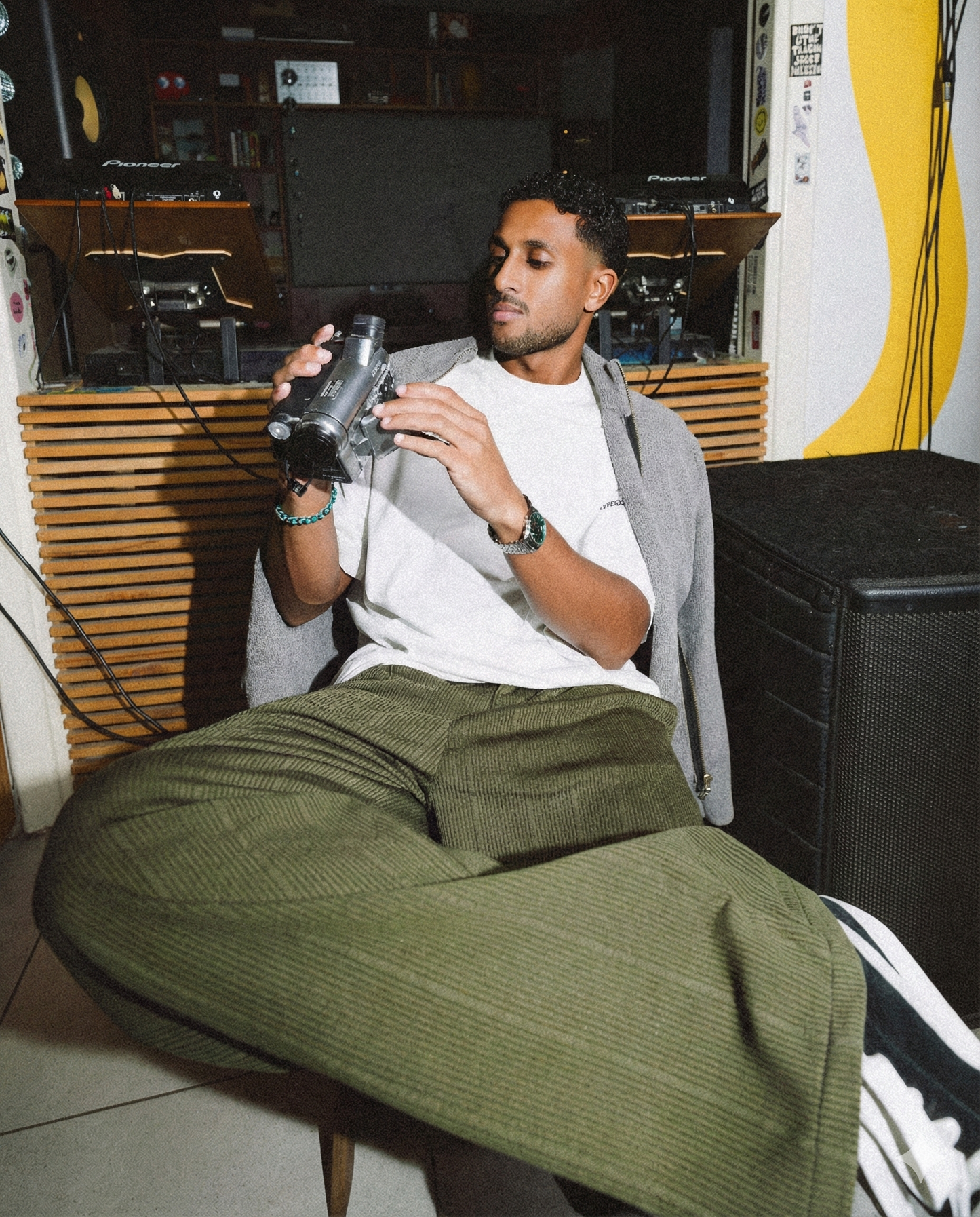 Army Wide-Leg Pinstripe Pants