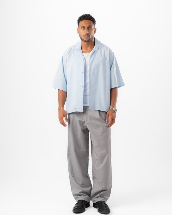 Baby Blue Boxy Summer Shirt