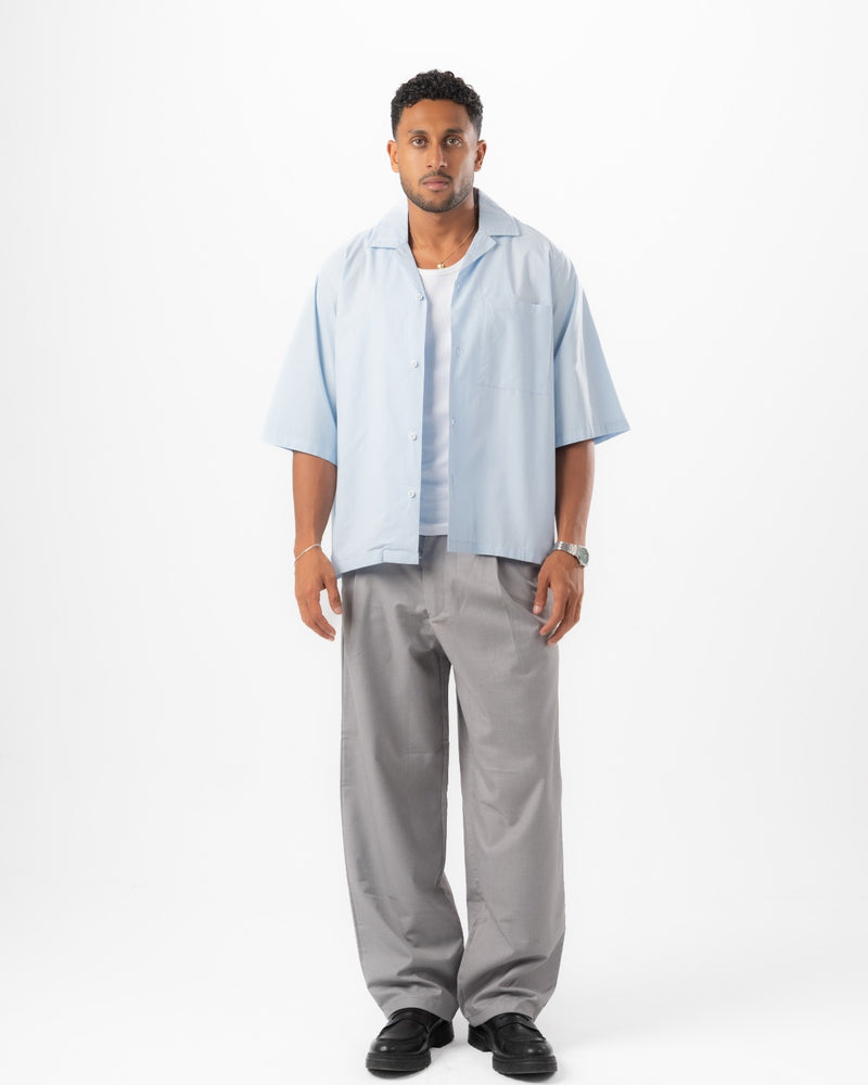 Baby Blue Boxy Summer Shirt