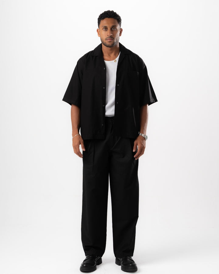 Black Boxy Summer Shirt