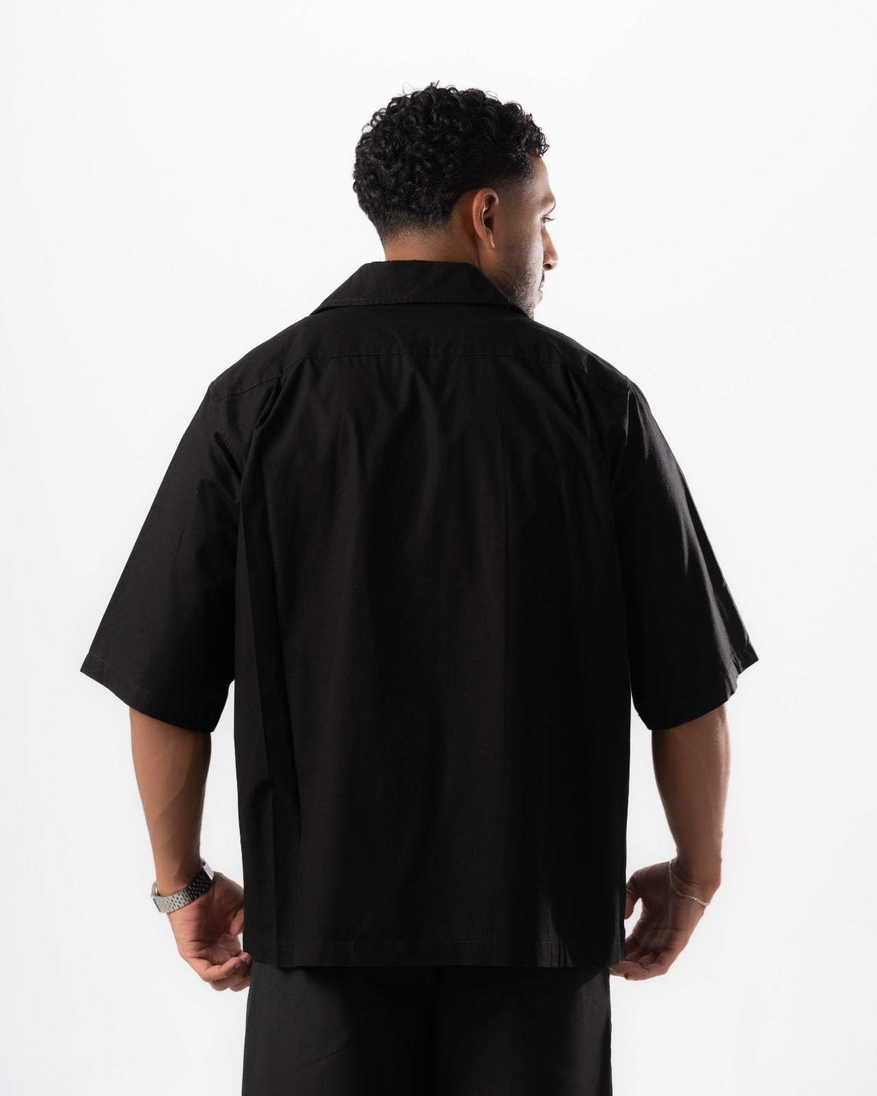 Black Boxy Summer Shirt