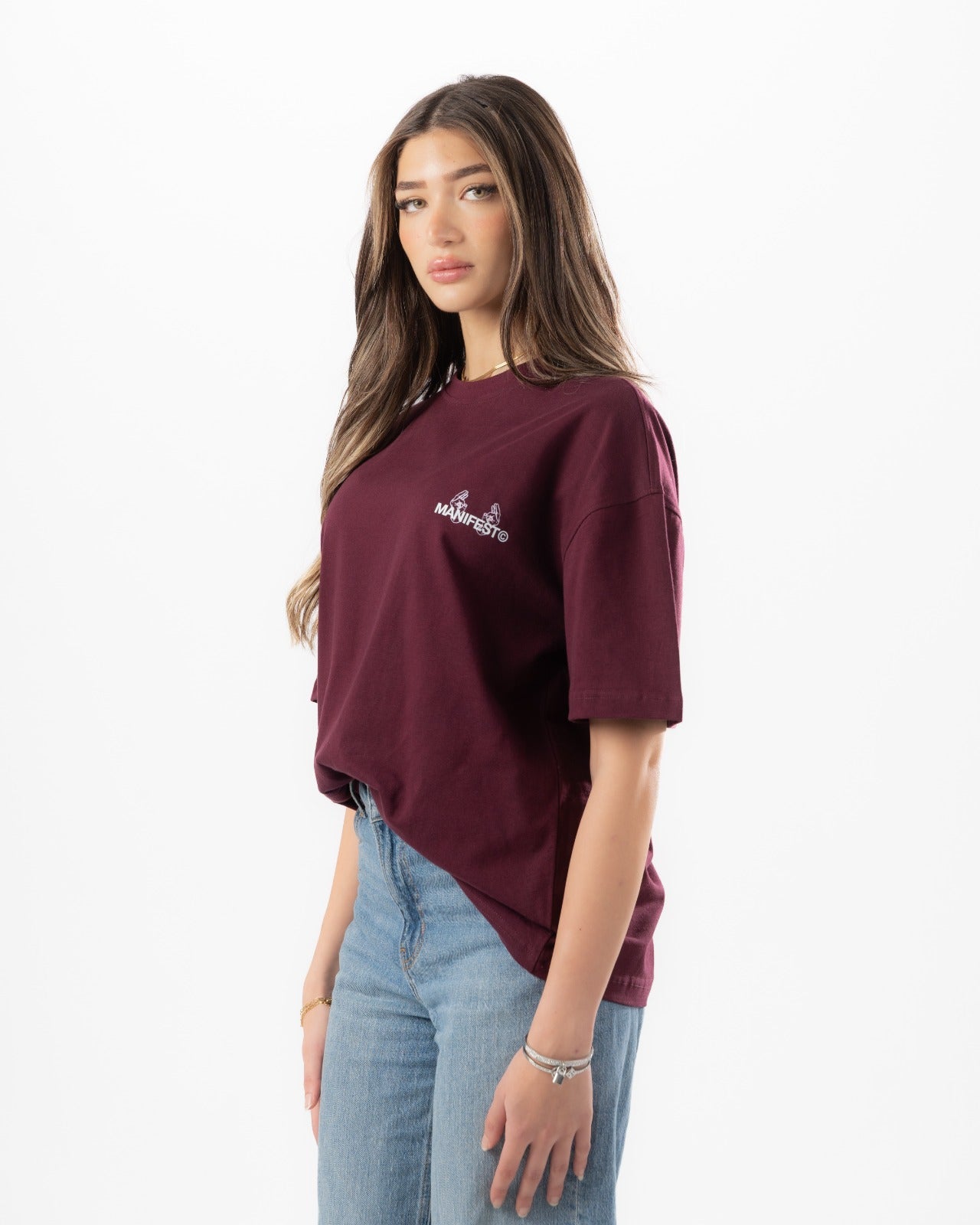 Burgundy Boxy Summer Tee