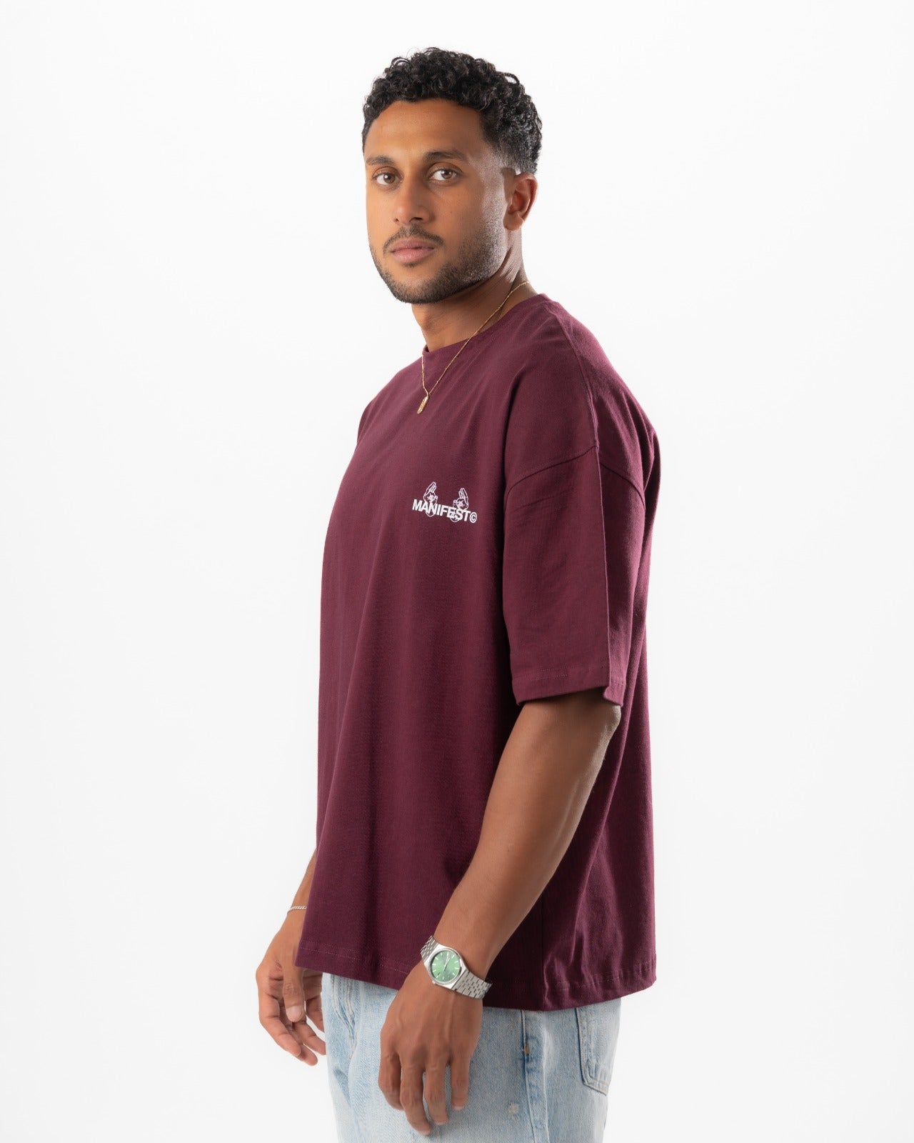 Burgundy Boxy Summer Tee