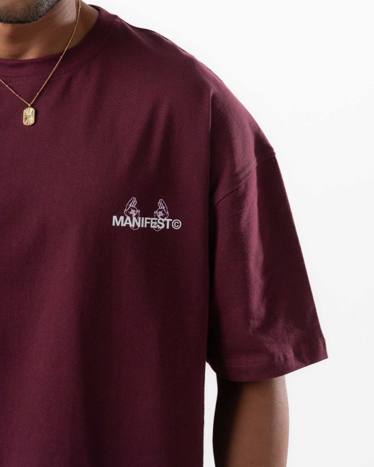 Burgundy Boxy Summer Tee