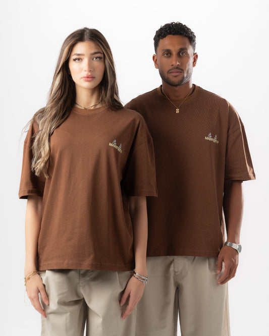 Brown Boxy Summer Tee