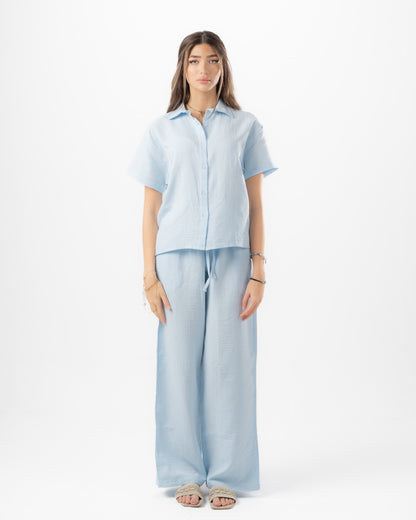 Baby Blue Women Summer Pants
