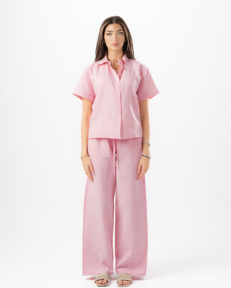 Baby Pink Women Summer Pants