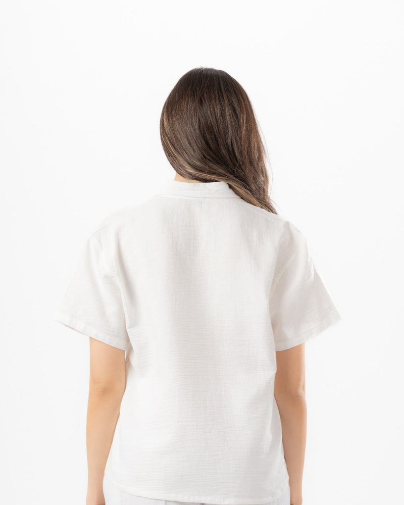 White Women Summer Shirt