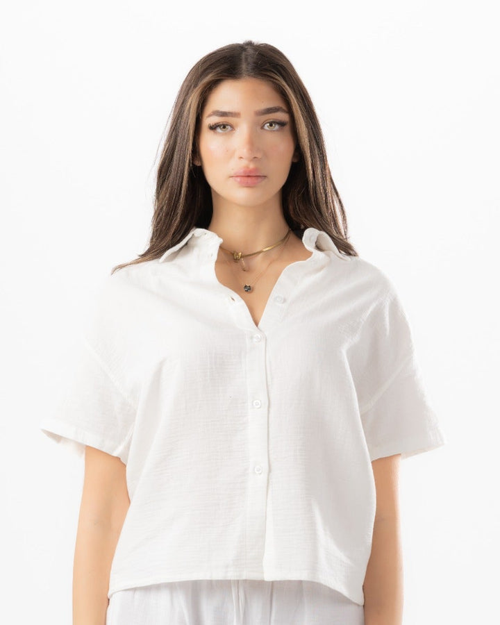 White Women Summer Shirt