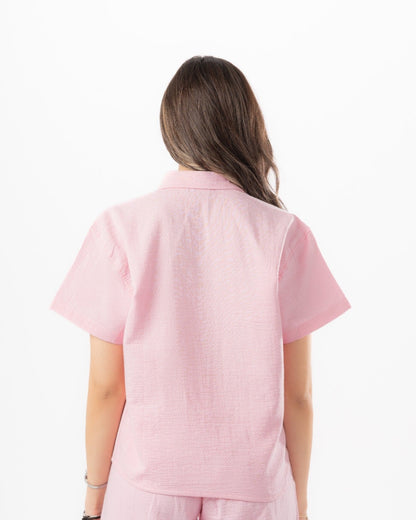 Baby Pink Women Summer Shirt