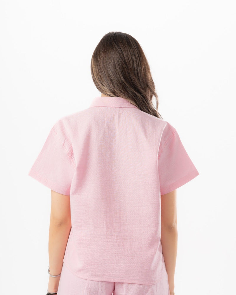 Baby Pink Women Summer Shirt