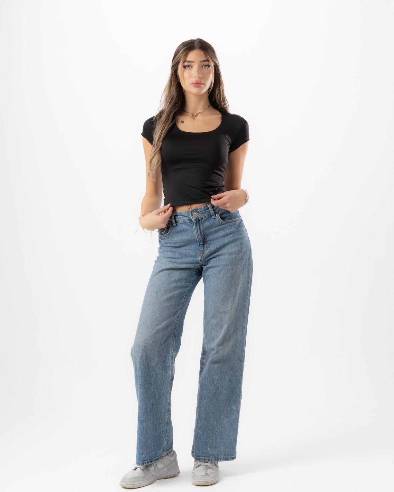Black Half Sleeves Top