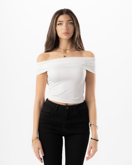 White Off-Shoulder Top