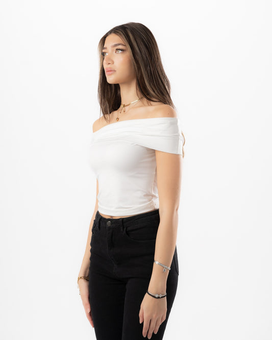 White Off-Shoulder Top