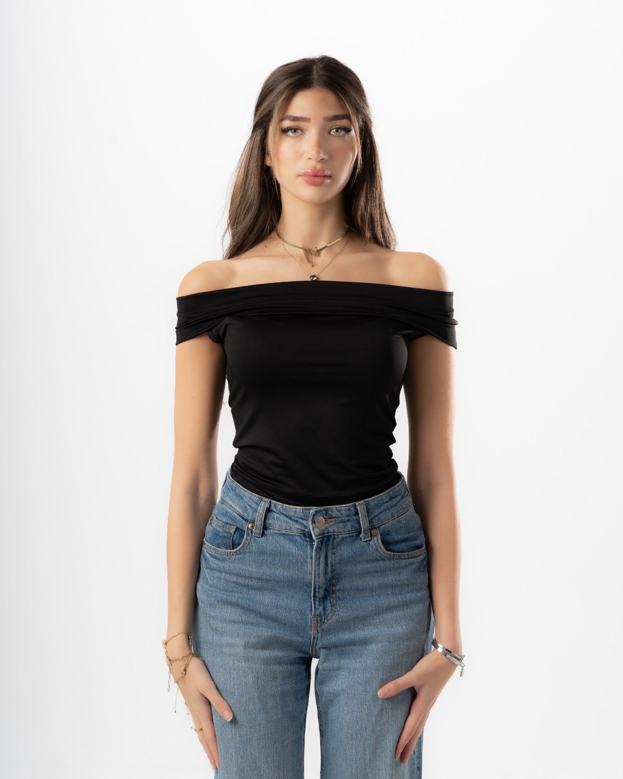 Black Off-Shoulder Top