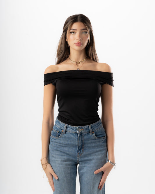 Black Off-Shoulder Top