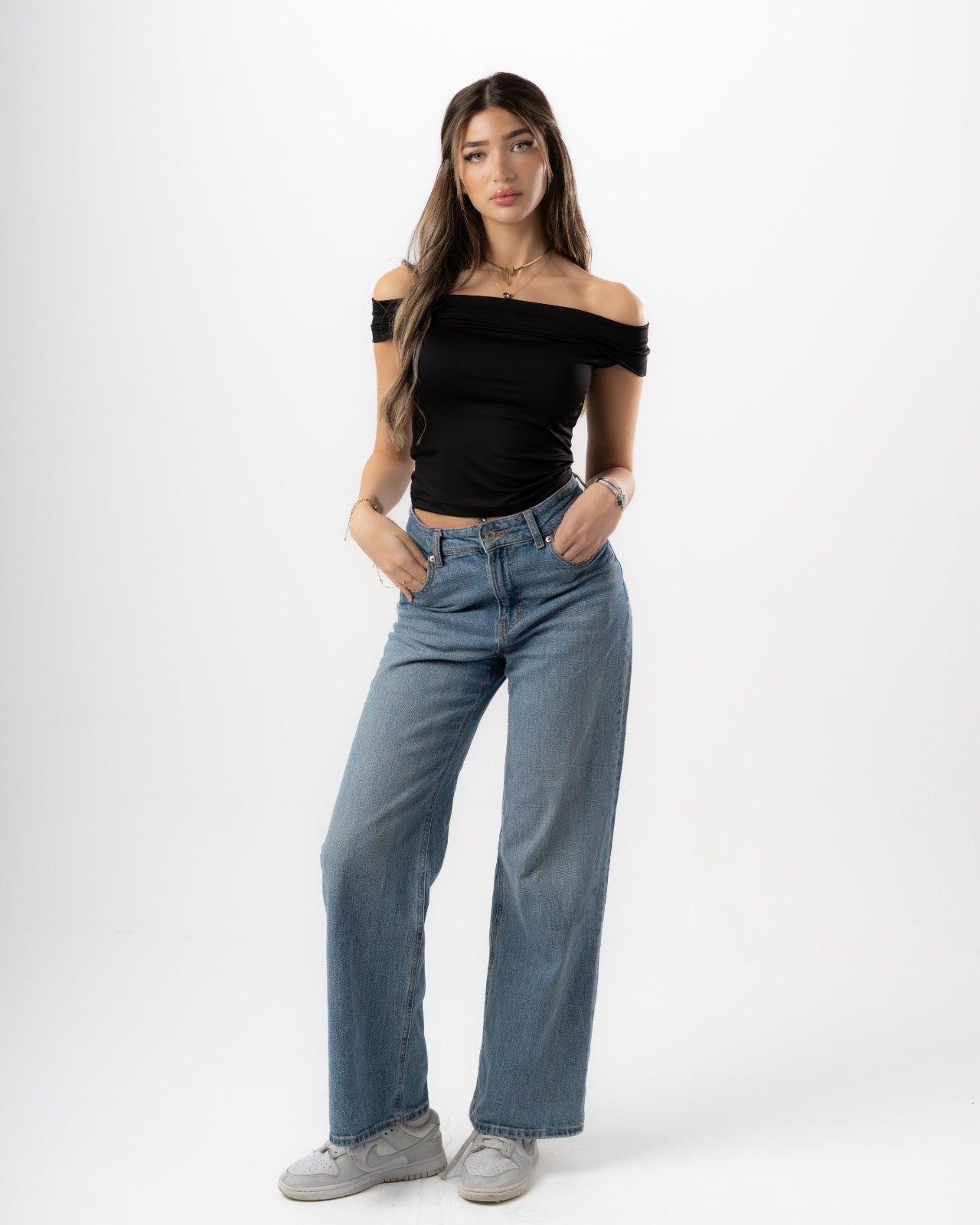 Black Off-Shoulder Top