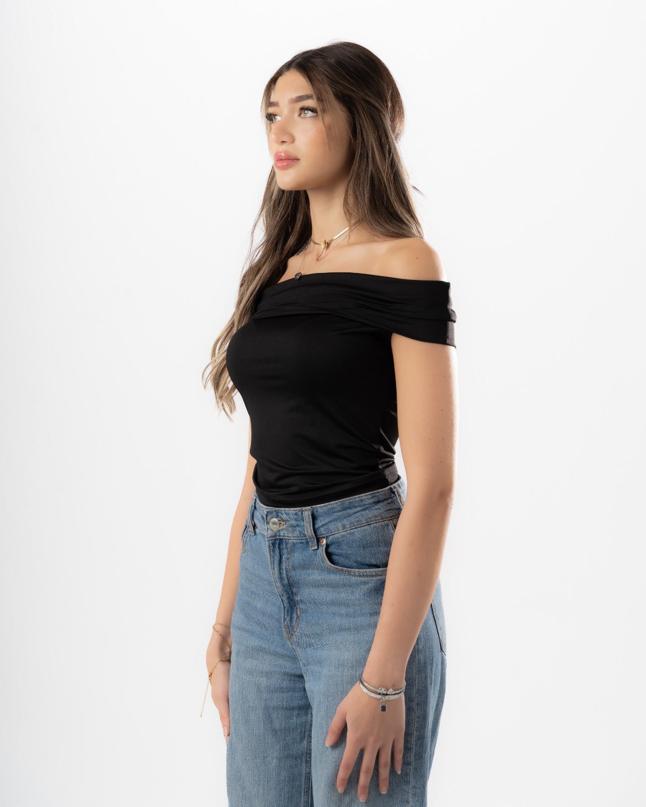 Black Off-Shoulder Top