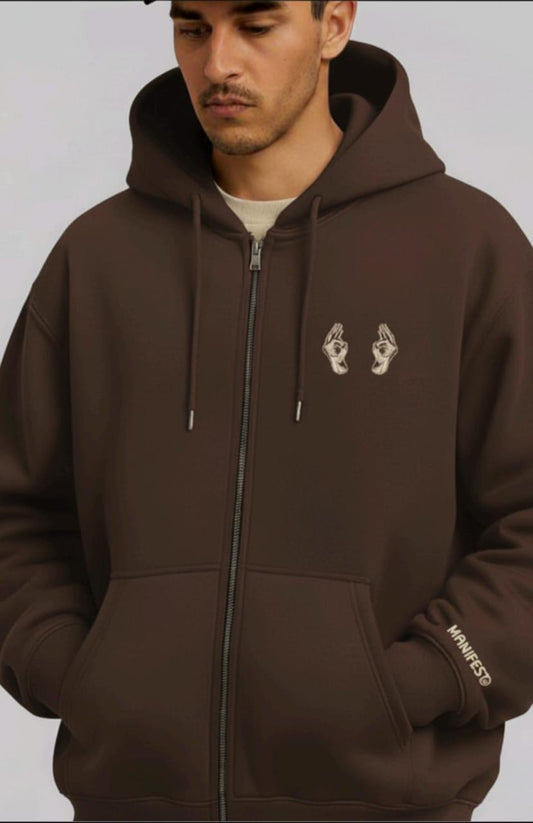Unisex Oversize Brown Jacket