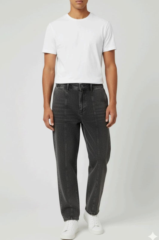Mens Gery Washed Wideleg Pants