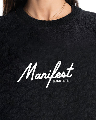 Black Signature Knitted Pullover