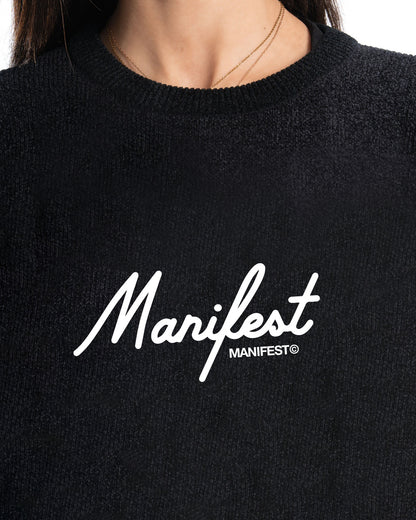 Black Signature Knitted Pullover