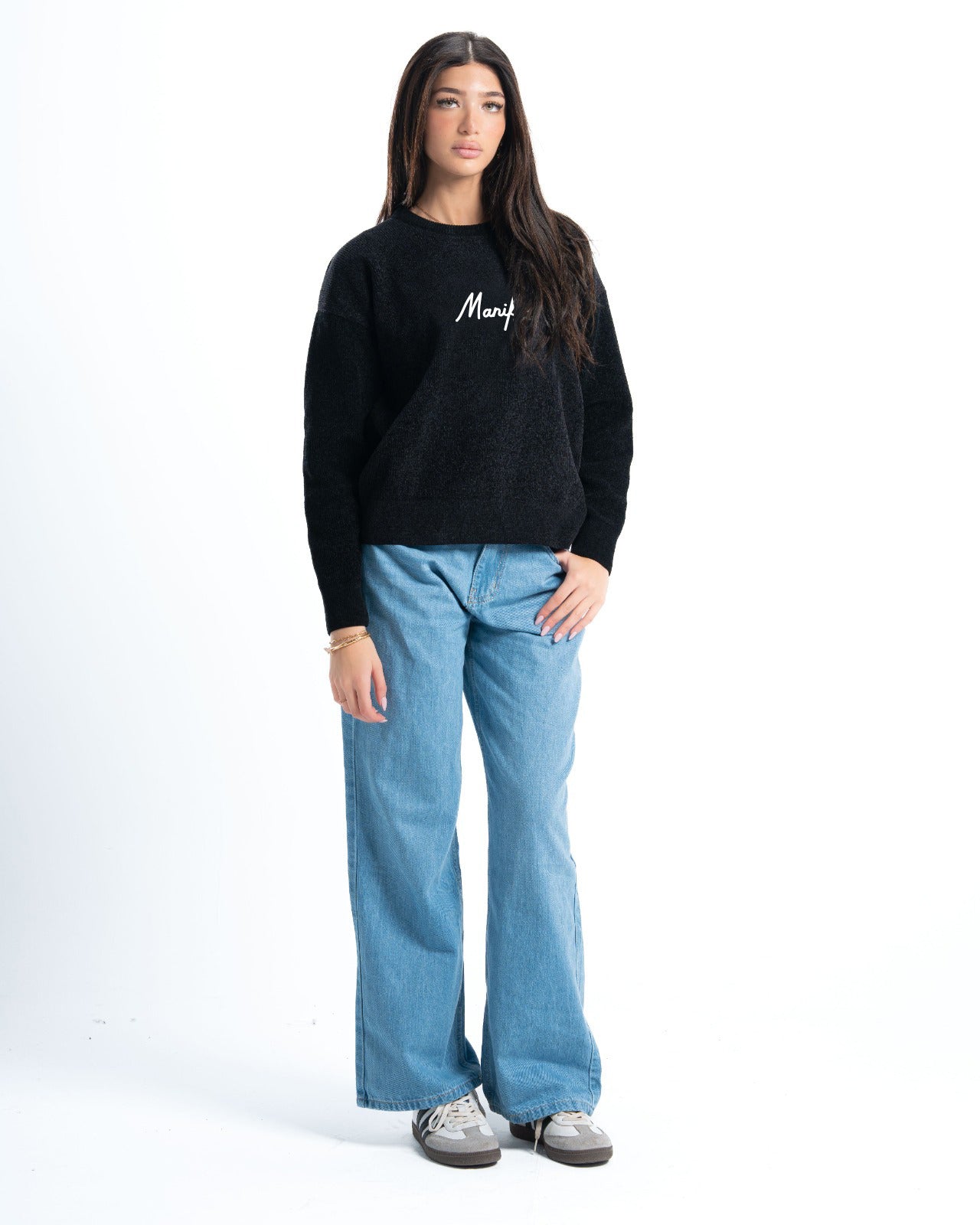 Black Signature Knitted Pullover