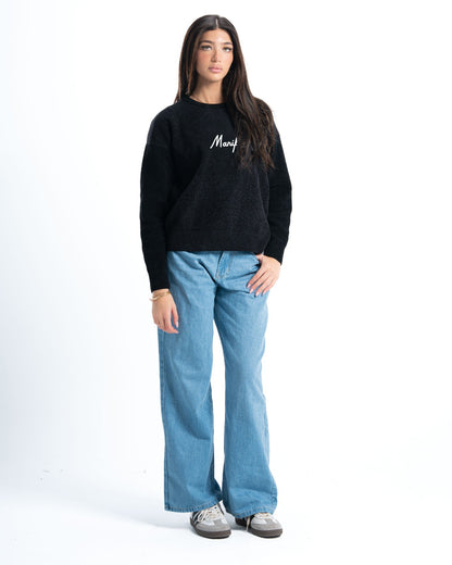 Black Signature Knitted Pullover