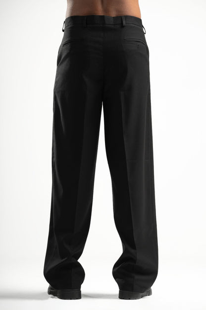 Men’s Black Pleated Pants