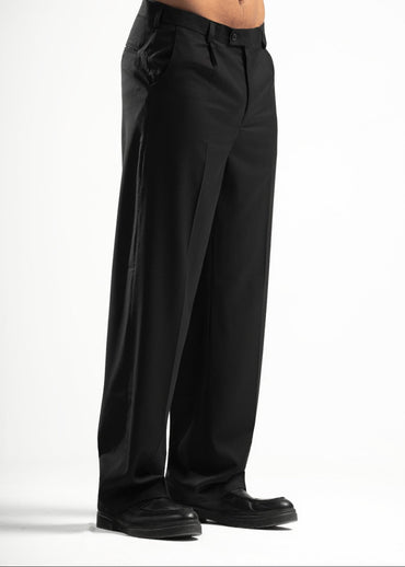 Men’s Black Pleated Pants