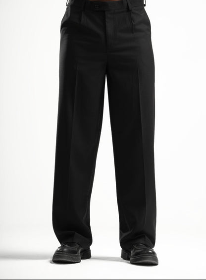 Men’s Black Pleated Pants