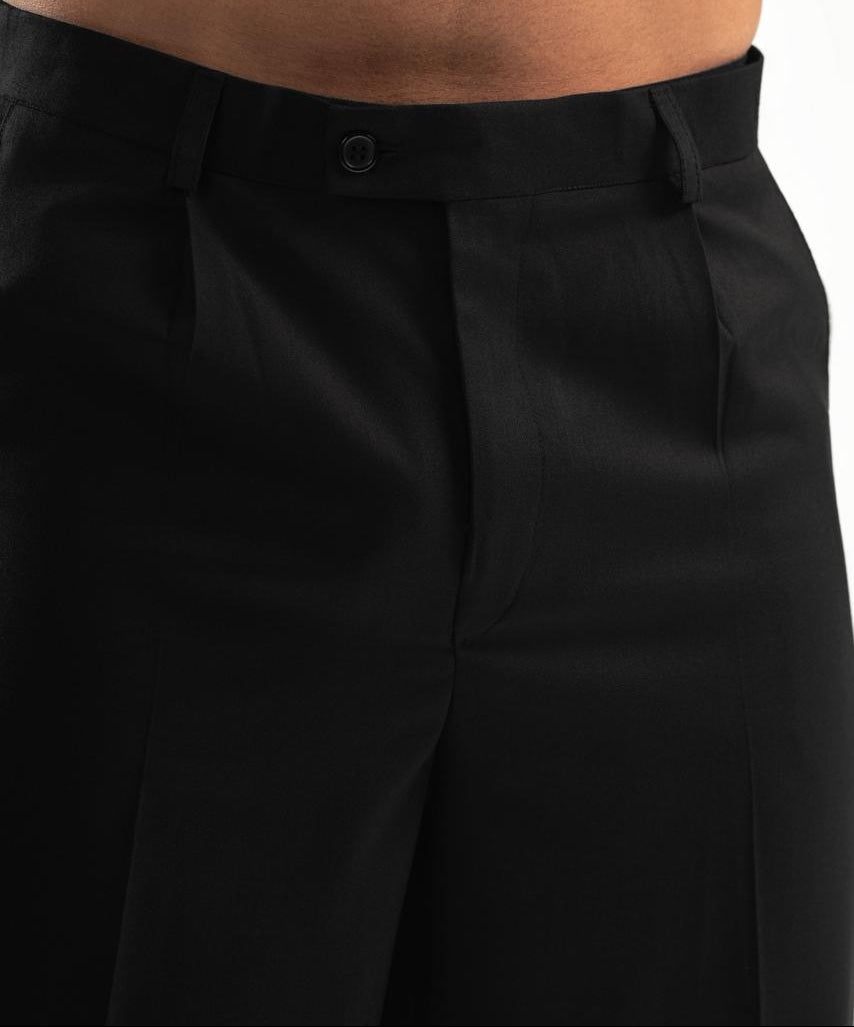 Men’s Black Pleated Pants