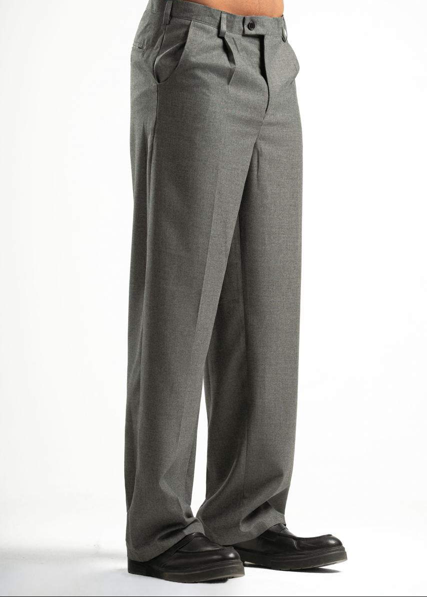 Men’s Dark Grey Pleated Pants