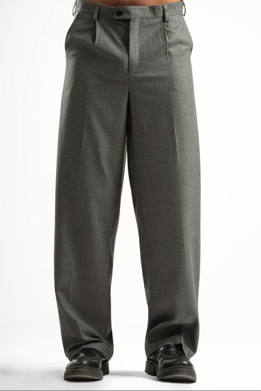 Men’s Dark Grey Pleated Pants
