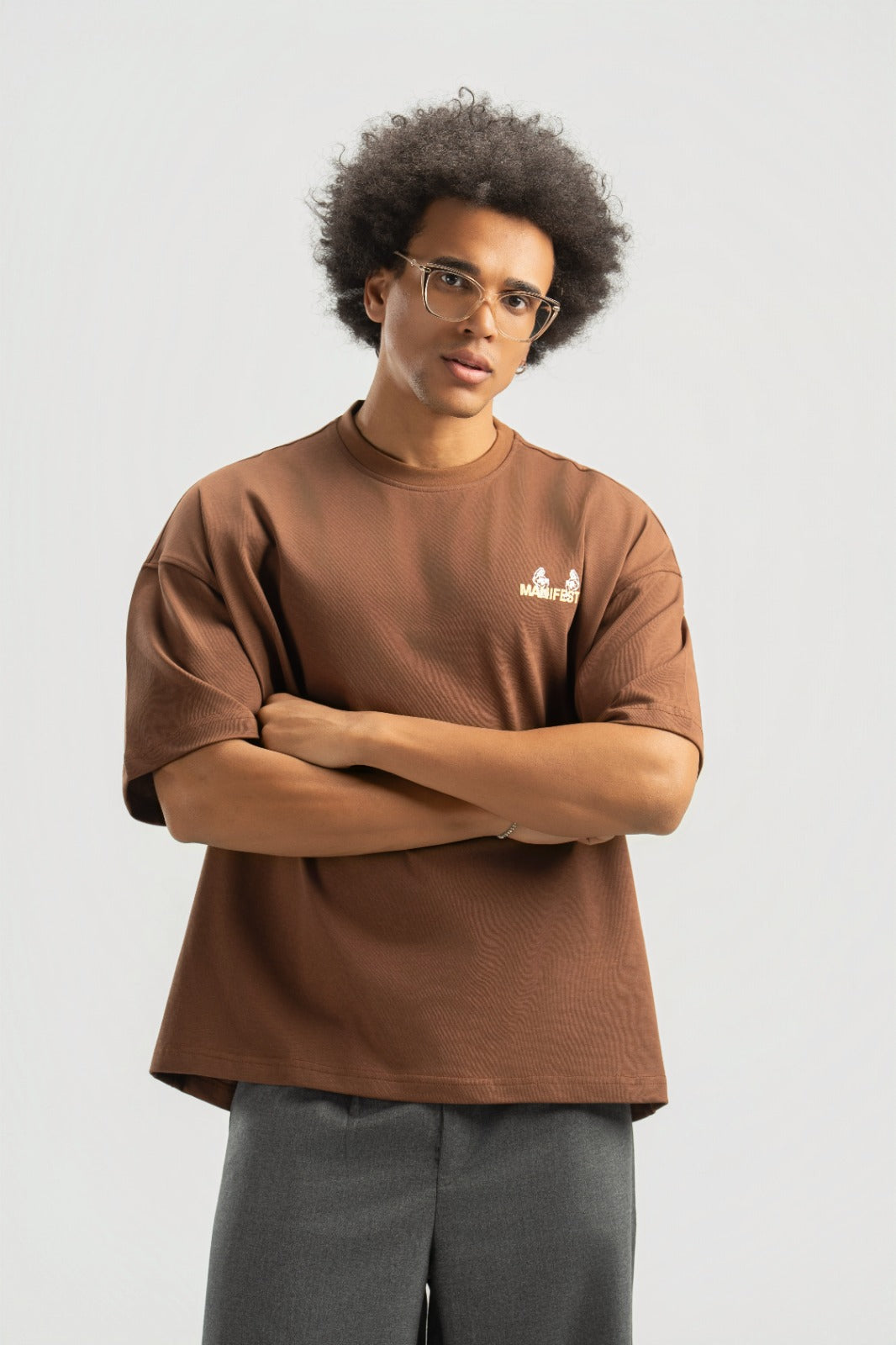Brown Boxy Summer Tee