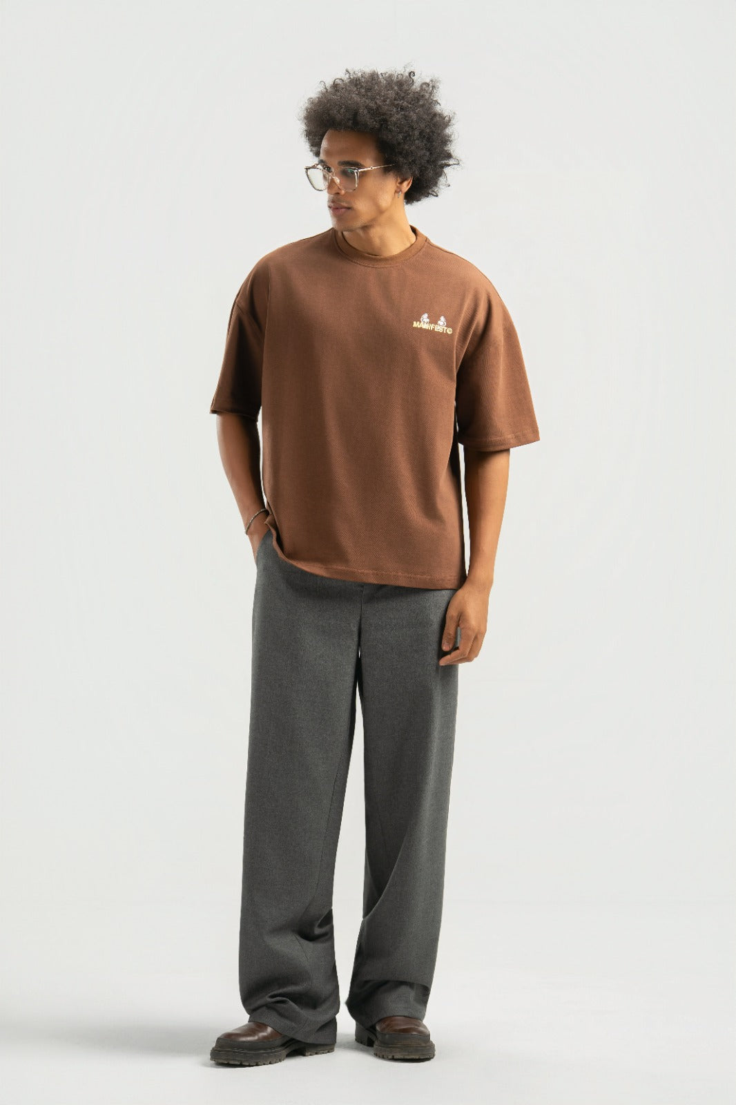 Brown Boxy Summer Tee