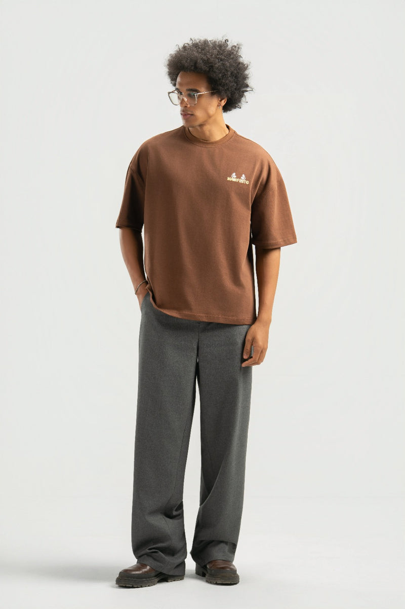 Brown Boxy Summer Tee