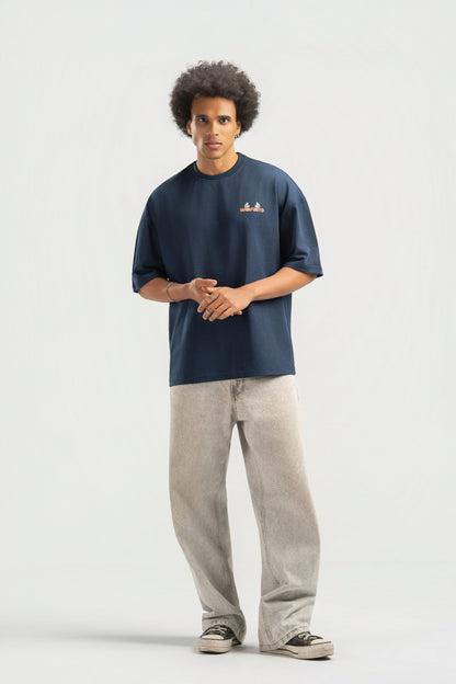 Navy Boxy Summer Tee