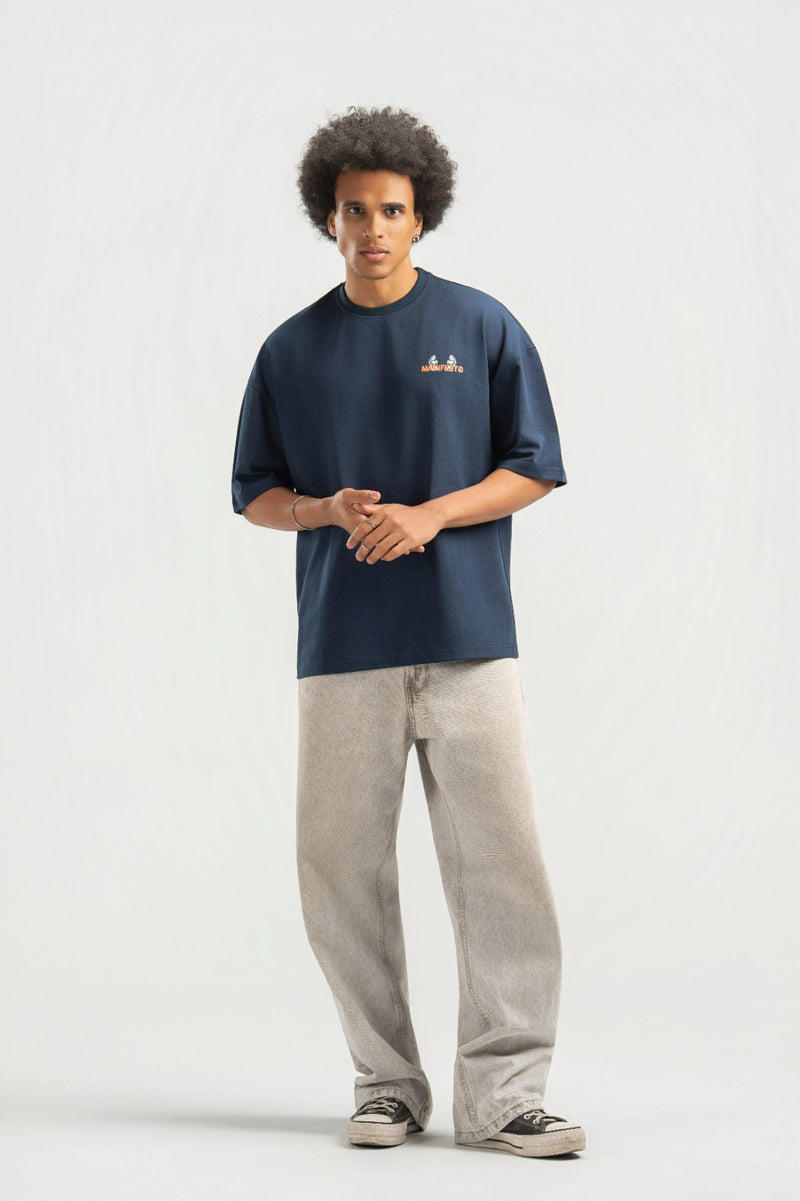 Navy Boxy Summer Tee