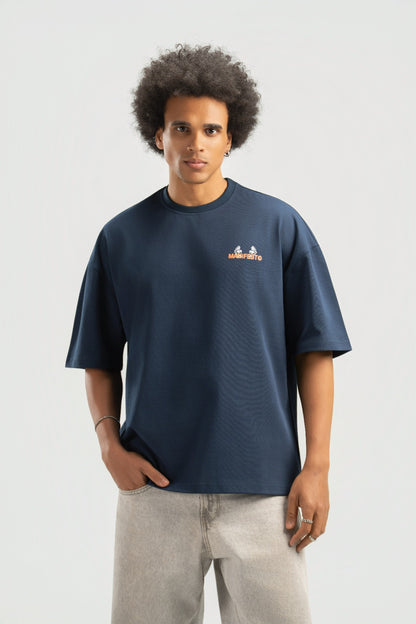 Navy Boxy Summer Tee