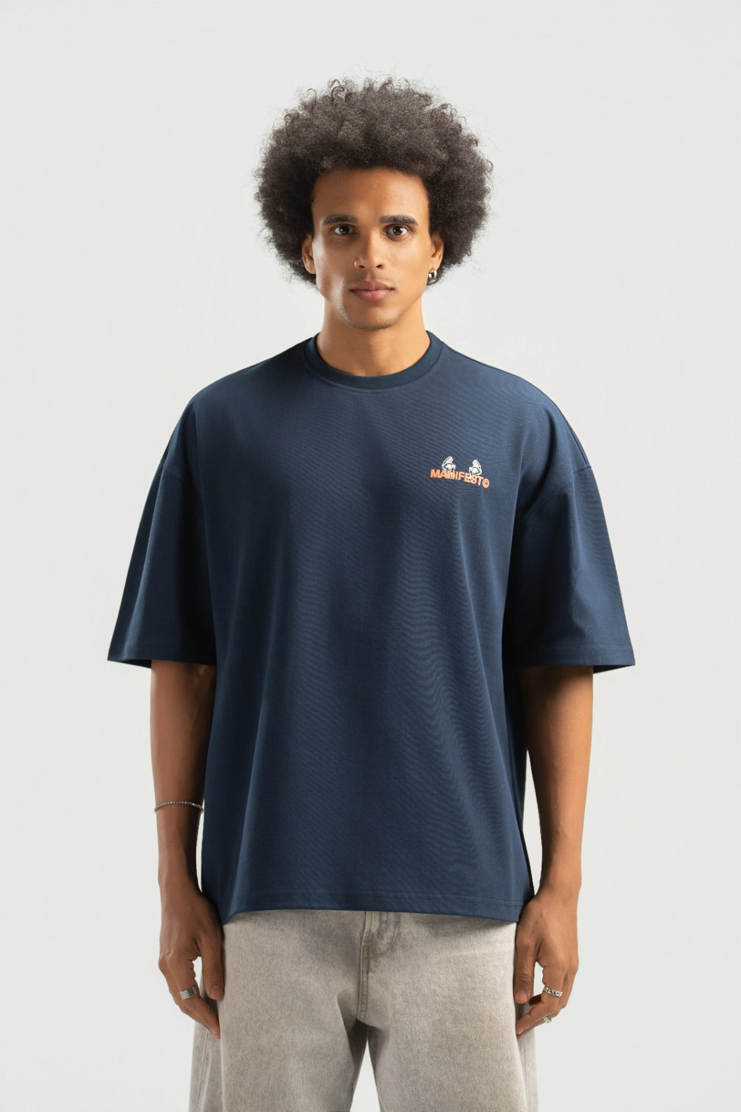 Navy Boxy Summer Tee