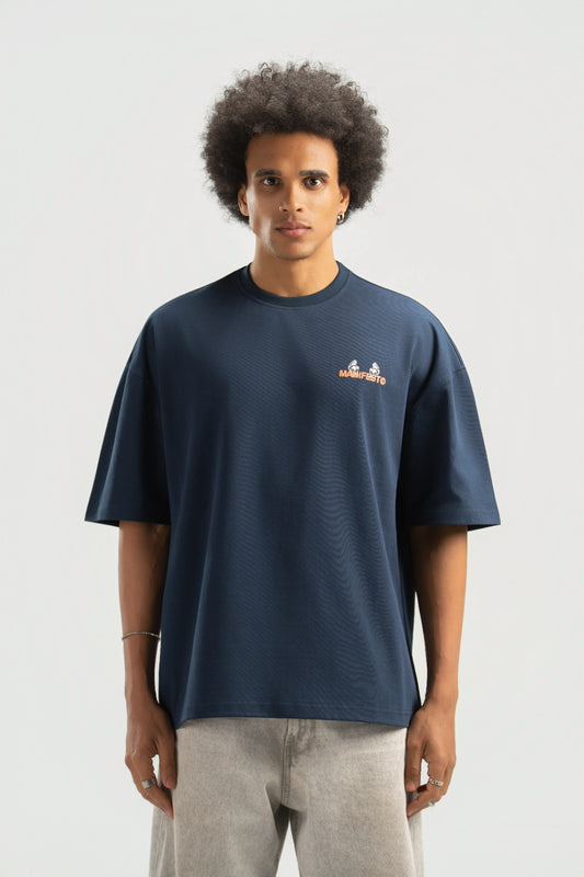 Navy Boxy Summer Tee