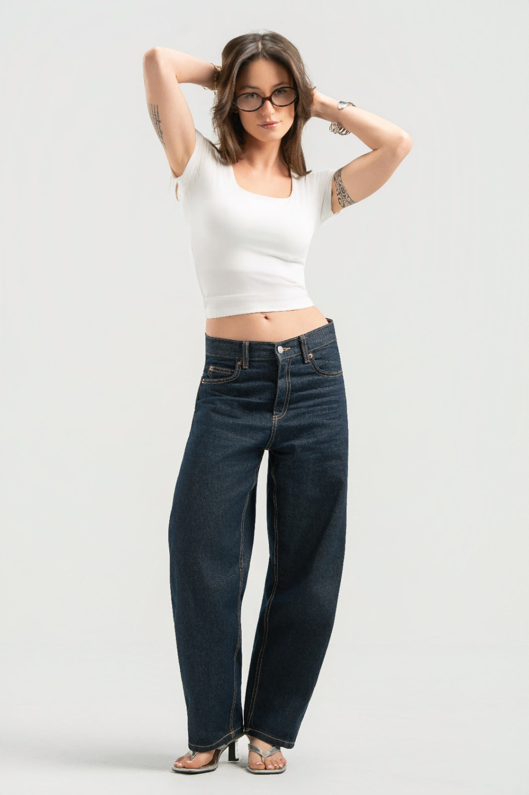 White Half Sleeves Top