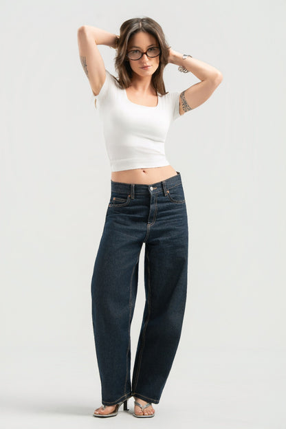 White Half Sleeves Top