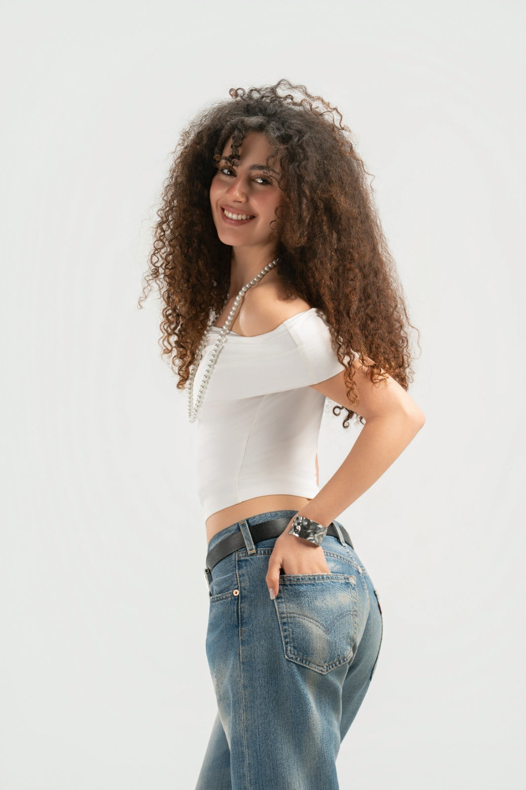 White Off-Shoulder Top