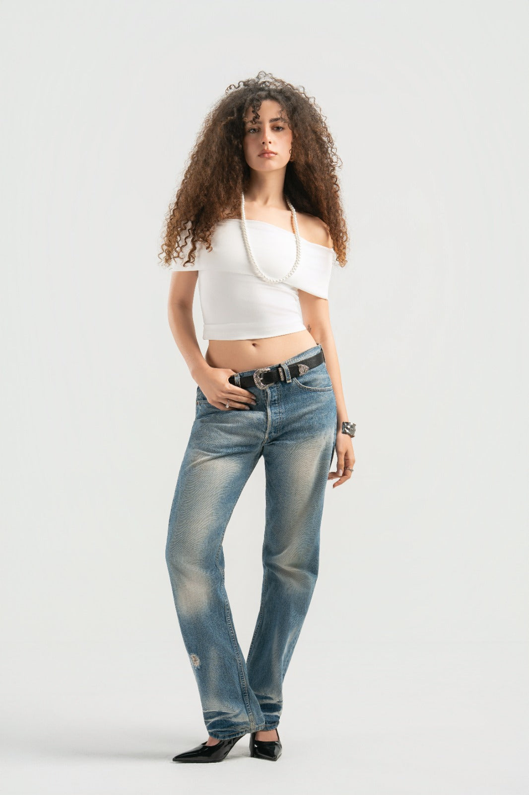 White Off-Shoulder Top