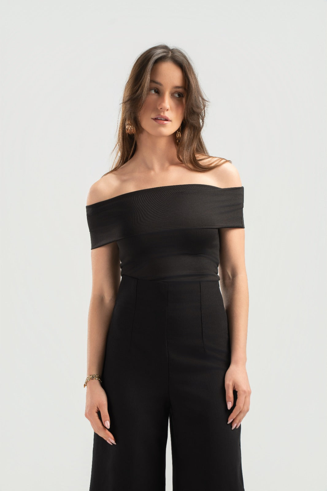 Black Off-Shoulder Top