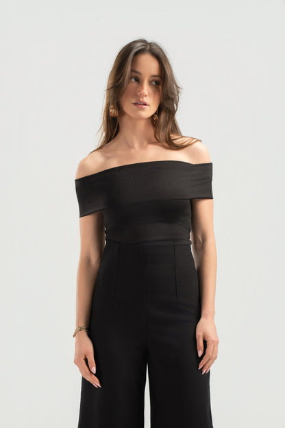 Black Off-Shoulder Top