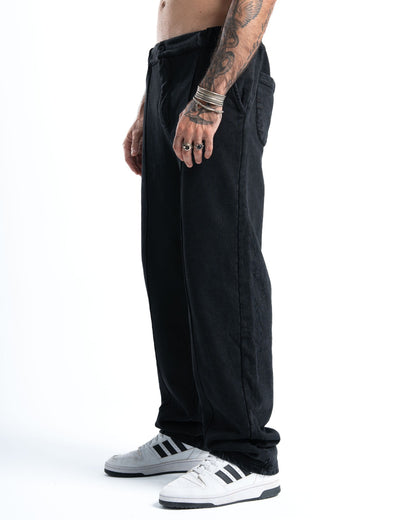 Unisex Dark Grey Washed Pants